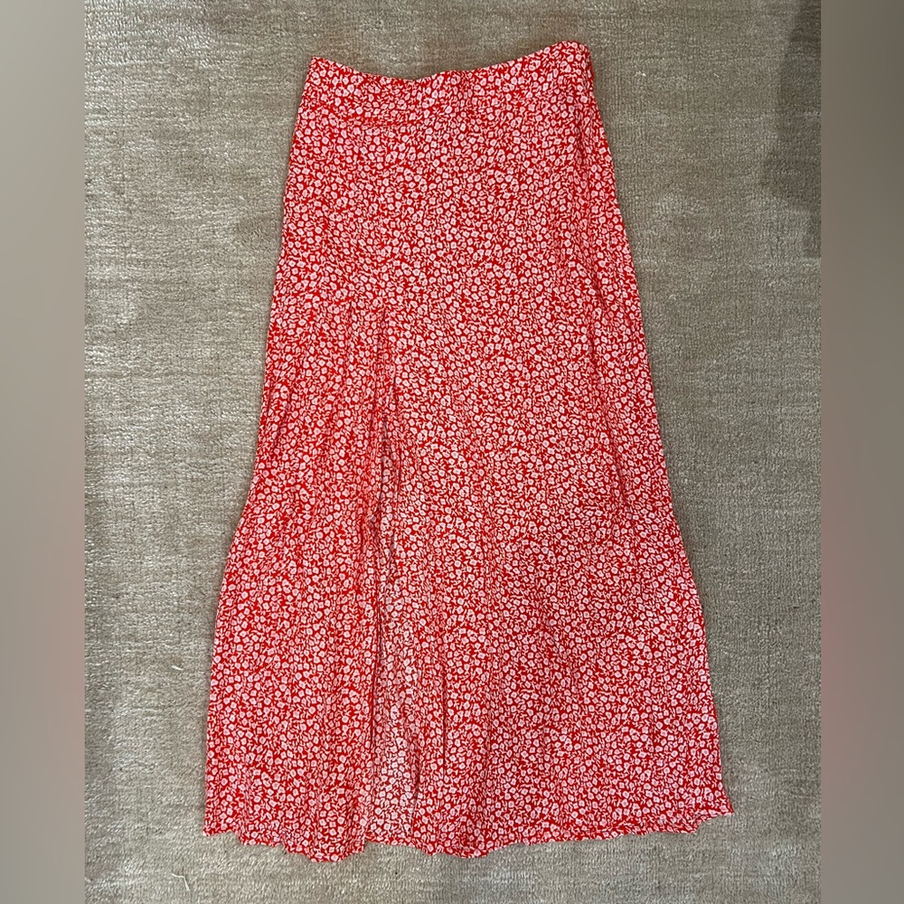 H&M Pink Midi Skirt with Slit
